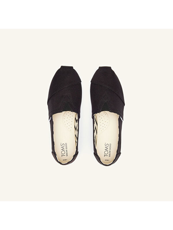 Toms Siyah Toms Espadril Alpargata Kadın 10017732 Classic Recycled Pamuk Canvas Black