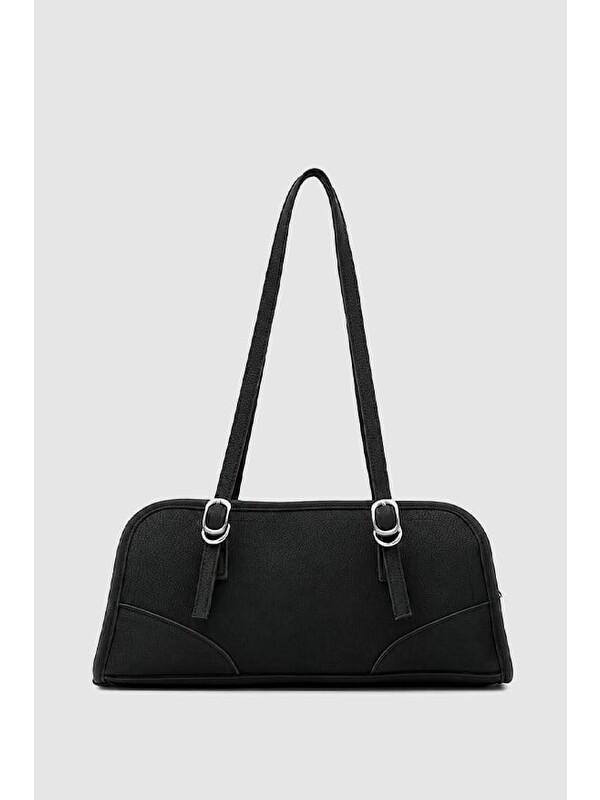Shulebags Vanity Nubuk Baget Çanta Siyah