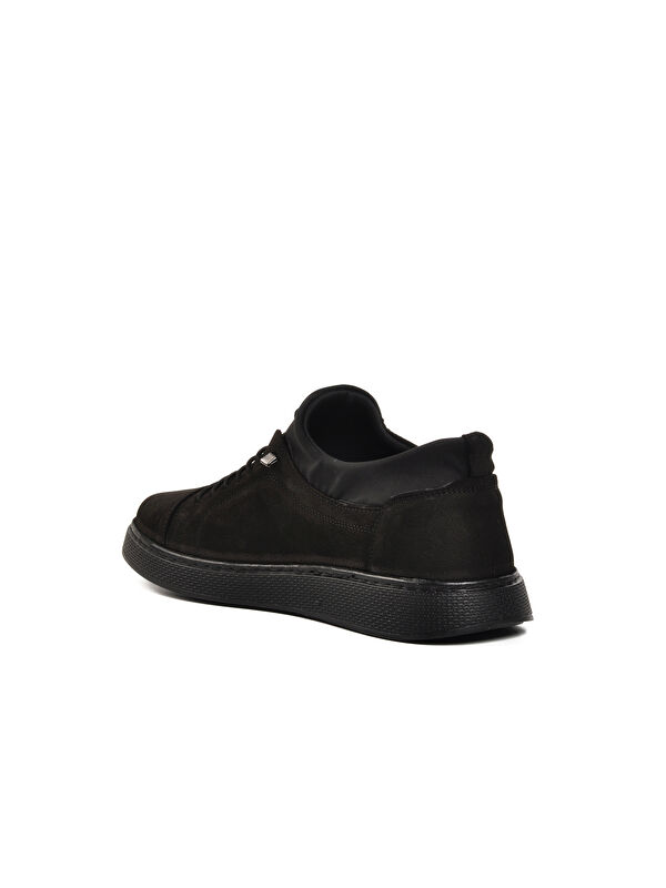 Siyah Nubuk Hakiki Deri Erkek Casual Ayakkabı 818 - Görsel 5