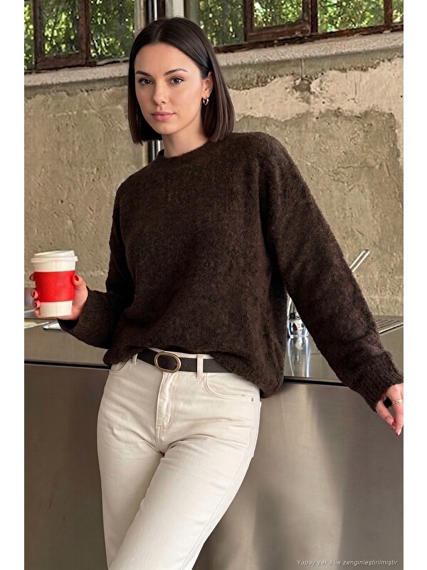 Lela Regular Fit Dik Yaka Yumuşak Dokulu Triko Kadın Kazak 4616222