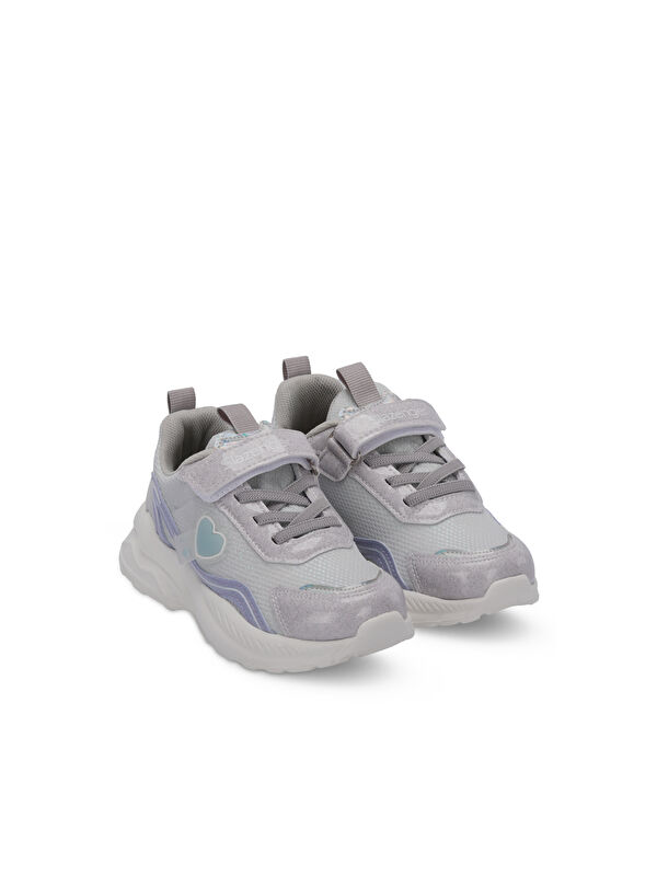 KLARION Kız Çocuk Sneaker Ayakkabı Gri / Mor - Görsel 3