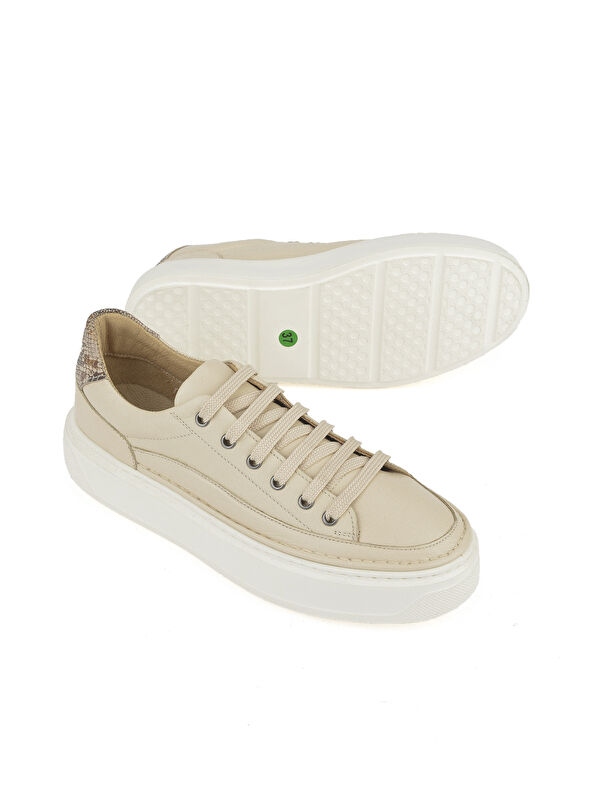 Kadın Hakiki Deri Sneaker 1511035Z6200 Krem - Görsel 5
