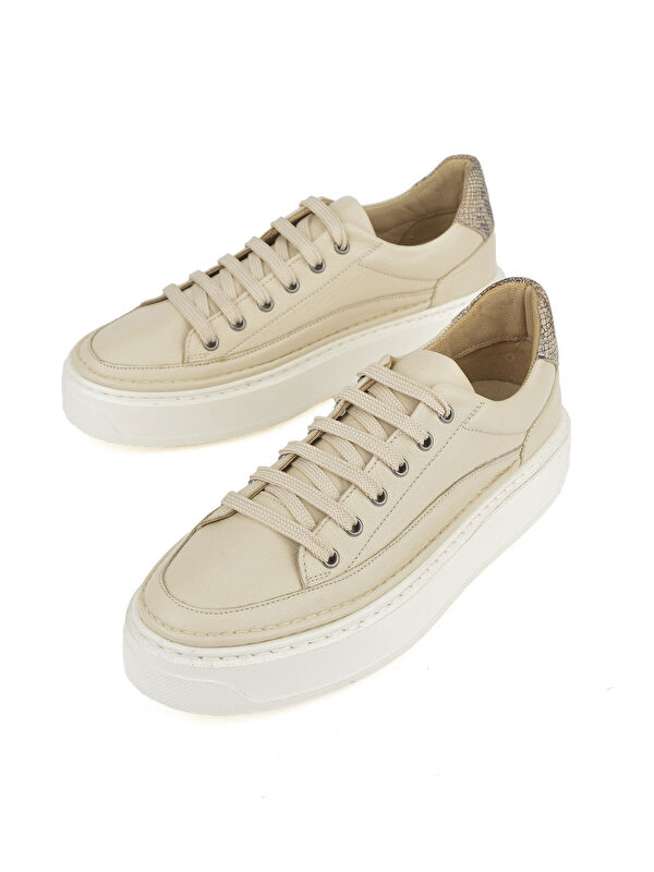 Kadın Hakiki Deri Sneaker 1511035Z6200 Krem - Görsel 6