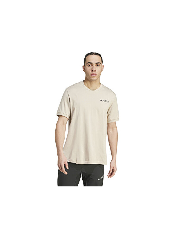 Adidas Xpl Logo Tee Erkek Antrenman Tişörtü IN6504 Bej