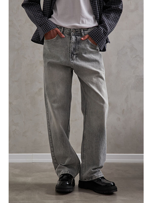 HYMAN Erkek Ekstra Baggy Jean Pantolon