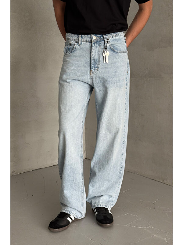 HYMAN Erkek Ekstra Baggy Jean Pantolon