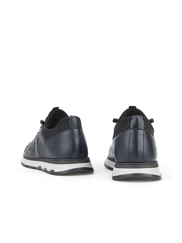 Erkek Hakiki Deri Sneaker 1531037Z2411 Lacivert - Görsel 4
