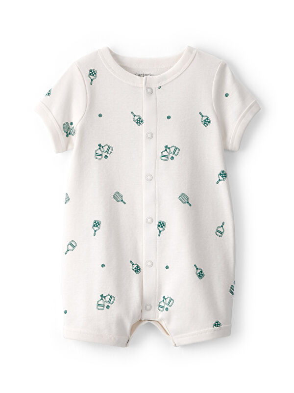 Carter's Erkek Bebek Kısa Tulum 3 Ay-24 Ay Bej