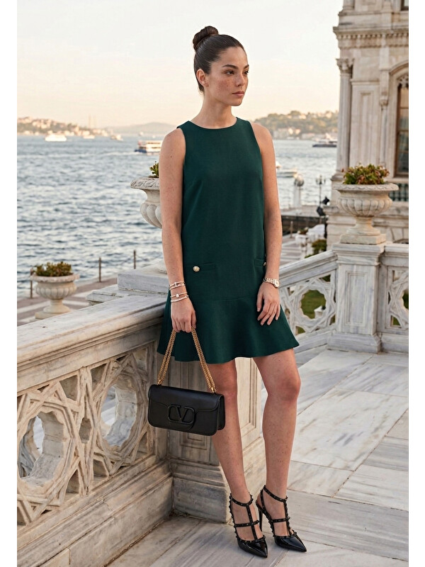 Lela Kolsuz Mini Boy Cepli Elbise 6525734