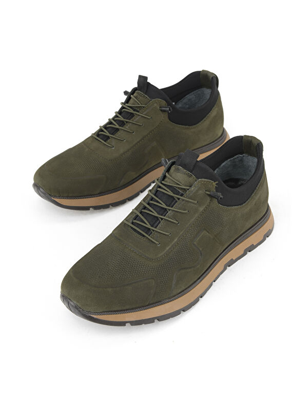 Erkek Hakiki Deri Sneaker 1531037Z24112 Haki - Görsel 6