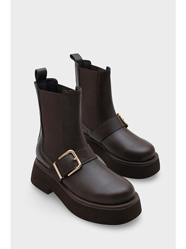 Gennie Yuvarlak Burunlu Yandan Trak Tabanlı Kadın Bot - Görsel 3