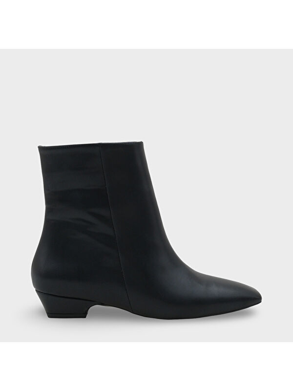 Evie Kısa Topuklu Yandan Fermuarlı Küt Burun Kadın Bot - Görsel 2