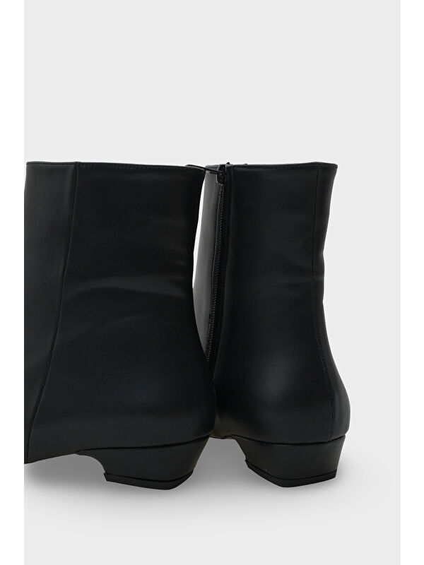 Evie Kısa Topuklu Yandan Fermuarlı Küt Burun Kadın Bot - Görsel 5