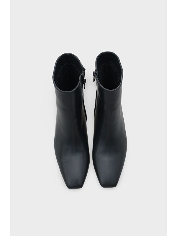 Evie Kısa Topuklu Yandan Fermuarlı Küt Burun Kadın Bot - Görsel 7