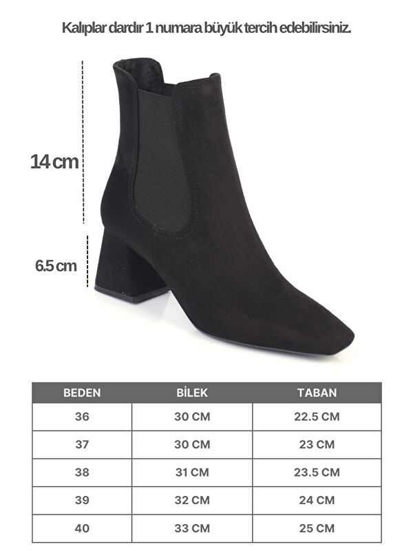 Ronny Sivri Burunlu Yandan Lastikli Kadın Bot - Görsel 8