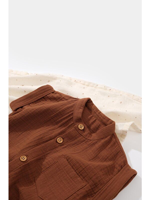 BabyCosy Organic  Müslin Kolsuz Tulum