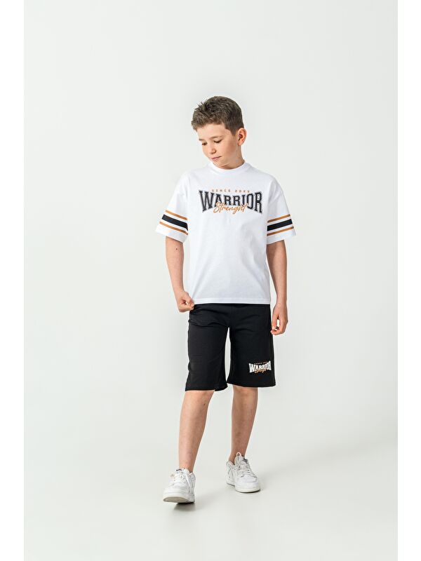 Mışıl Kids Warrior Strenght Baskılı Erkek Çocuk Şort - Tişört Takımı