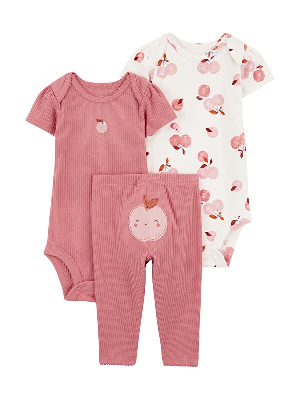 Carter's Kız Bebek Body Pantolon Set 3'lü Paket