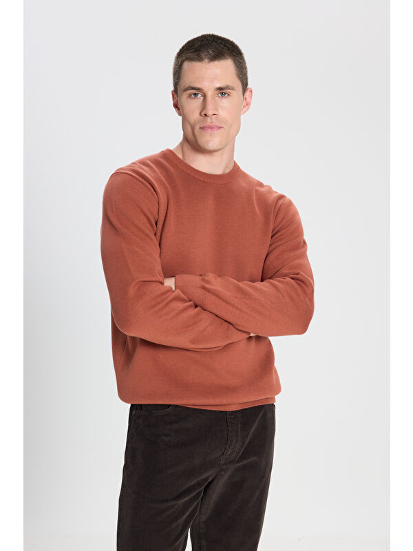 Wrangler Regular Fit Kahverengi Triko Kazak