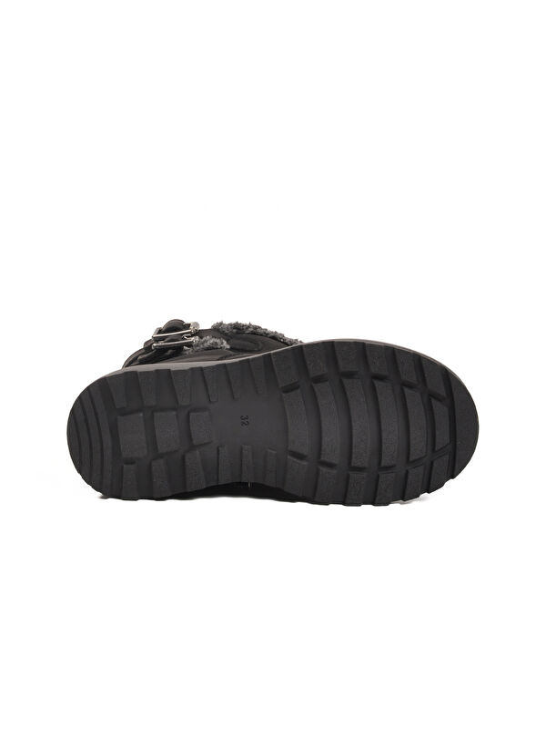 Siyah İçi Polarlı Kaymaz Kız Çocuk Bot Buckle F - Görsel 6