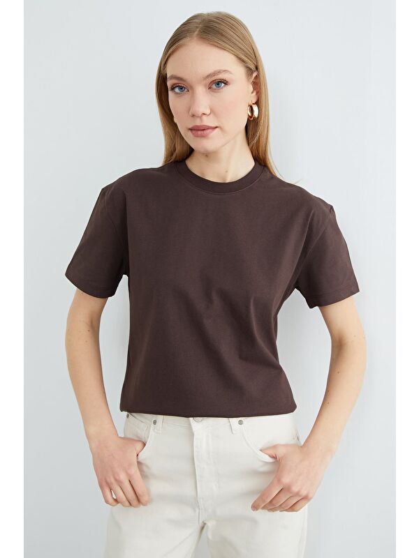 Fullamoda Basic Bisiklet Yaka Oversize Tişört