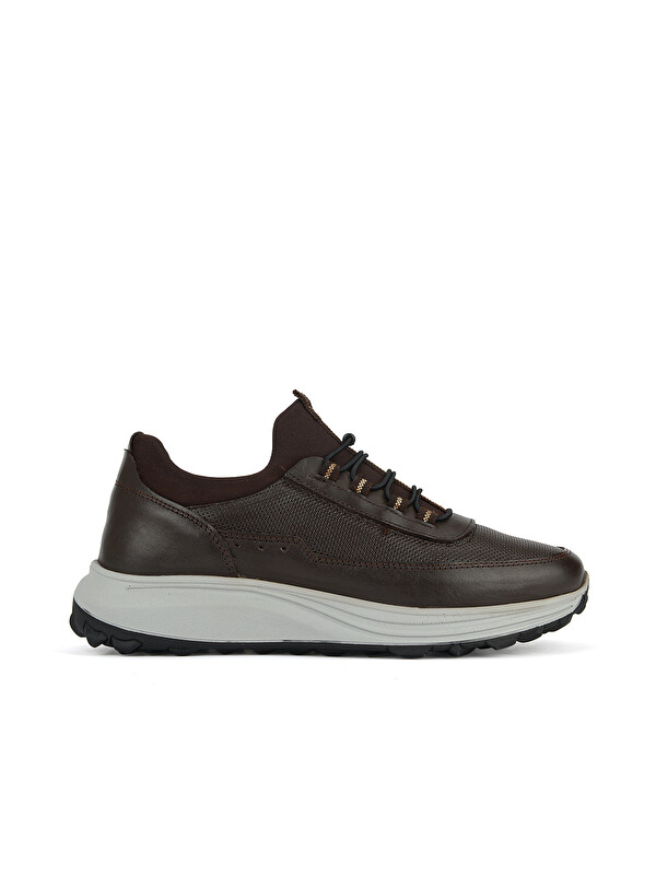 Ziya Ayakkabı Erkek Hakiki Deri Sneaker 161423Z522 Kahve