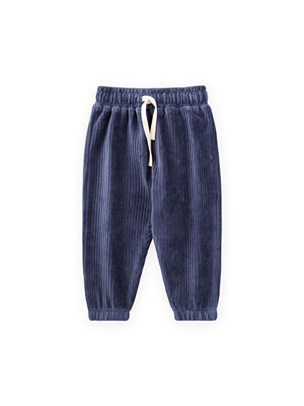 CİGİT Fitilli Kadife Jogger Pantolon 1-10 Yaş Lacivert