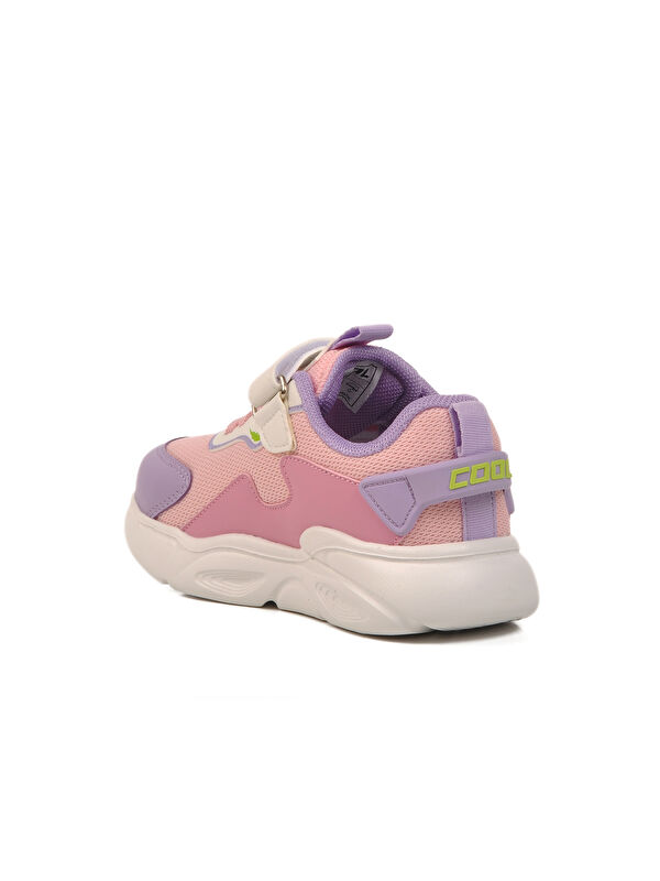 Pudra Işıklı Cırtlı Kız Çocuk Spor Ayakkabı Ruby P - Görsel 5