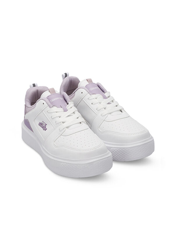 LONDON I Kadın Beyaz / Lila Günlük Spor Ayakkabısı - Görsel 2
