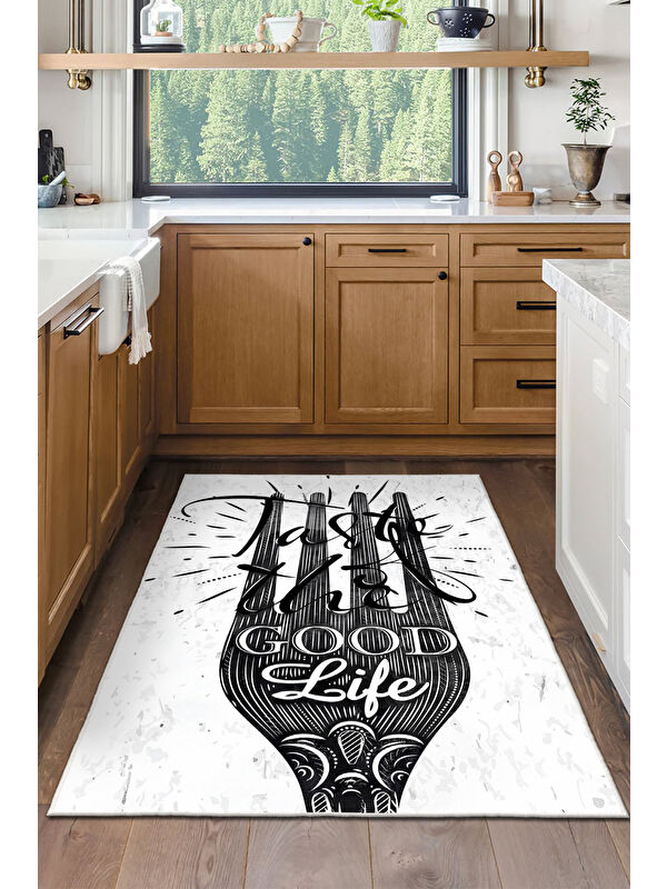 Homefesto Dekoratif Özel Tasarım Yıkanabilir İnce Kaymaz Tabanlı Modern Halı KECE FR42