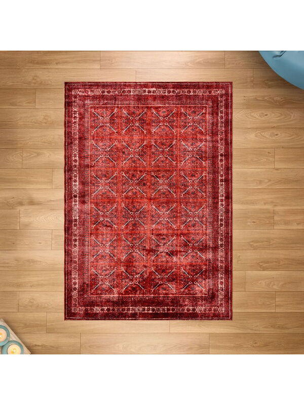 Evidea Soft Farah Makine Halısı - Kırmızı - 160x230 cm
