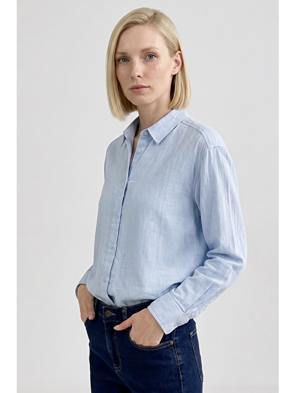 Wrangler %100 Pamuk Relaxed Fit Rahat Kesim Müslin Gömlek