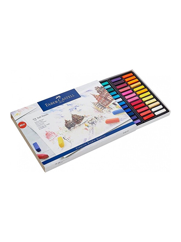 Faber-Castell Creative Studio Mini Toz Pastel Boya (Soft), 72 Renk, Yarım Boy, Parlak ve Yoğun Renkler