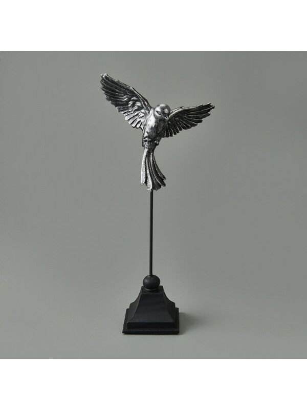 Evidea Deco Uccello Dekor - Siyah / Gümüş - 32 cm