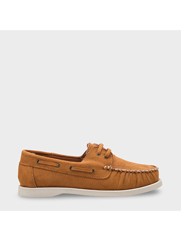 Capone Outfitters Bria Bağcıklı Boncuklu Konfor Kadın Loafer Tekne Ayakkabısı
