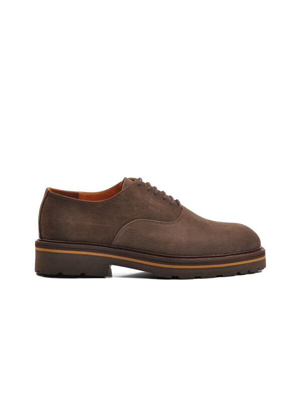 Kahve Nubuk Hakiki Deri Erkek Klasik Ayakkabı Premium 2875 M - Görsel 2