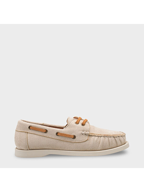 Capone Outfitters Bria Bağcıklı Boncuklu Konfor Kadın Loafer Tekne Ayakkabısı