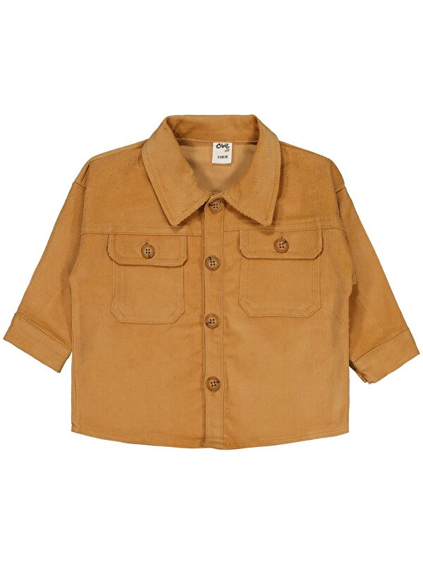 Civil Baby Basic 6-18 Ay Gömlek - Hardal 9-12 Ay
