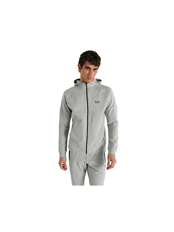 Hummel Inter Zip Hoodie Erkek Günlük Fermuarlı Sweatshirt 921257-2006 Gri