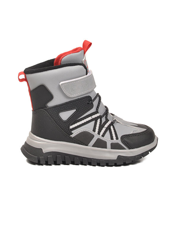 Ayakmod Gri Cırtlı Kaymaz Taban Unisex Çocuk Bot Hilly P