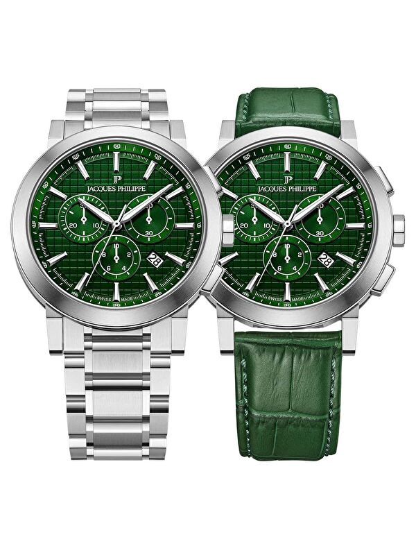 Jacques Philippe Gri JPQGC1713X6XS Erkek Kol Saati ve Yedek Kordon