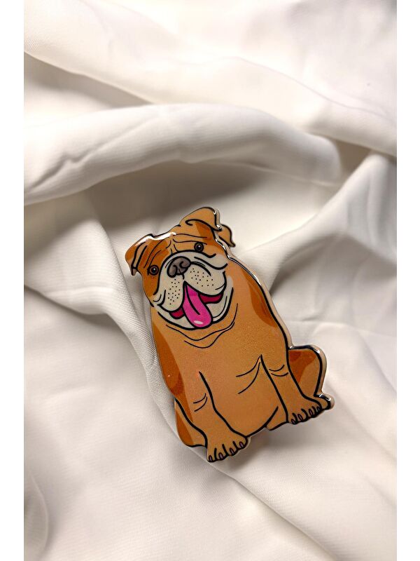 New Obsessions Bulldog Asetat kadın Mandal Toka