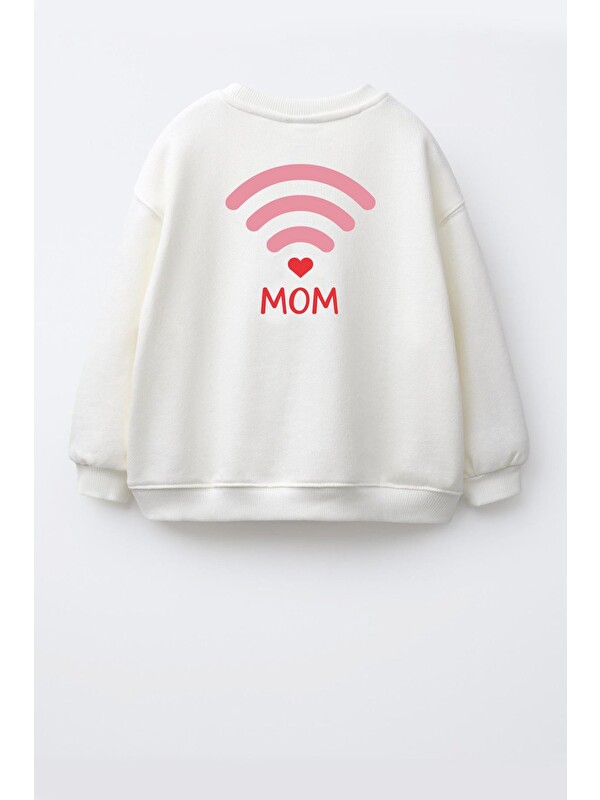 Monila Unisex Sırtı Baskılı 3 İplik Kumaş Pamuklu Sweatshirt