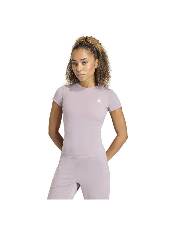 Adidas Power Essentials Workout Contour Kadın Pembe Yuvarlak Yaka Tişört