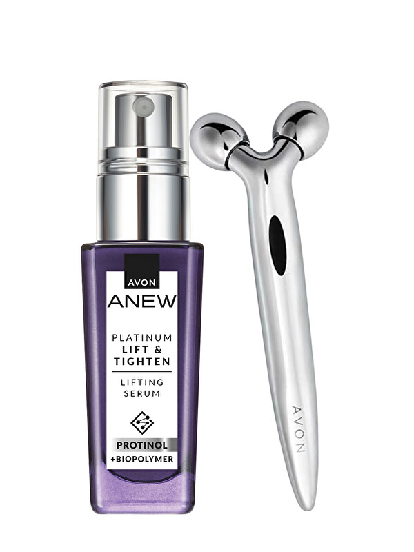 AVON Anew Platinum Lifting ve Sıkılaştırma Etkili Serum ve Masaj Rulosu Paketi