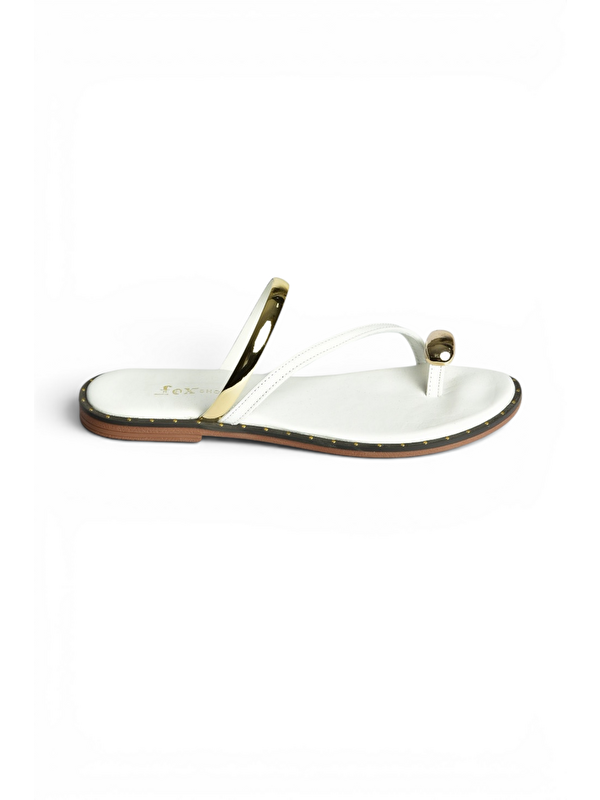 Fox Shoes Beyaz Kadın Terlik Y291700103