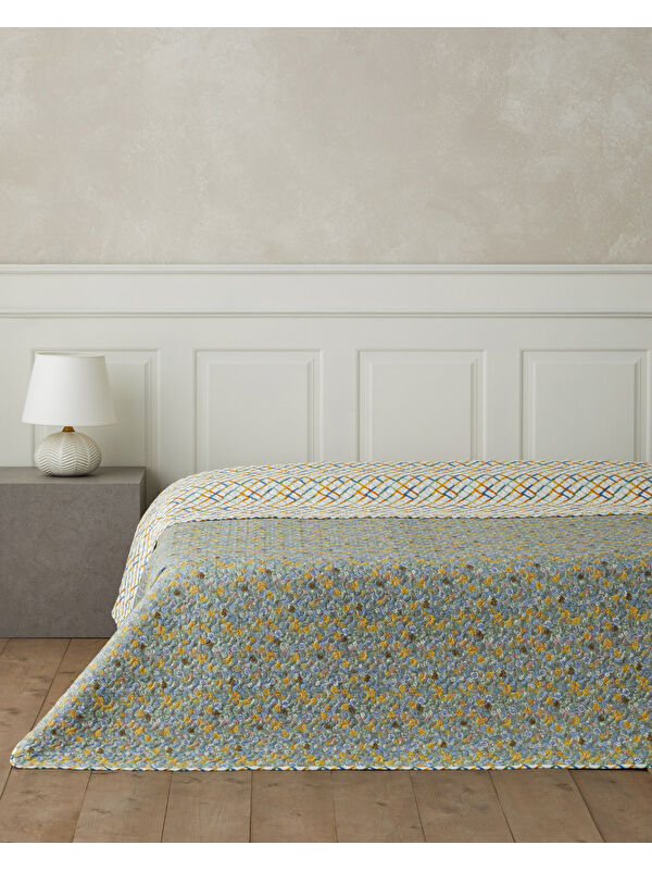 English Home Bloom Rhombus King Size Çok Amaçlı Örtü 220x240 cm Yeşil