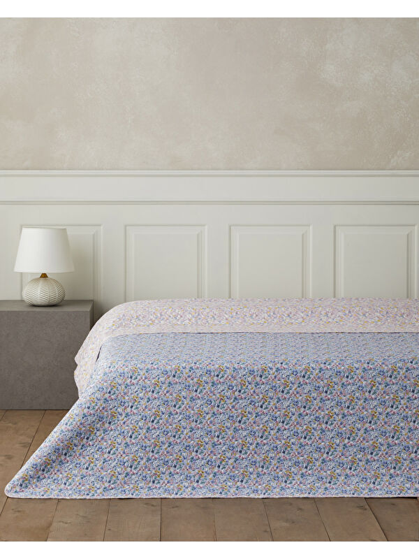 English Home Lumira Fiorito King Size Çok Amaçlı Örtü 220x240 cm Açık Mavi