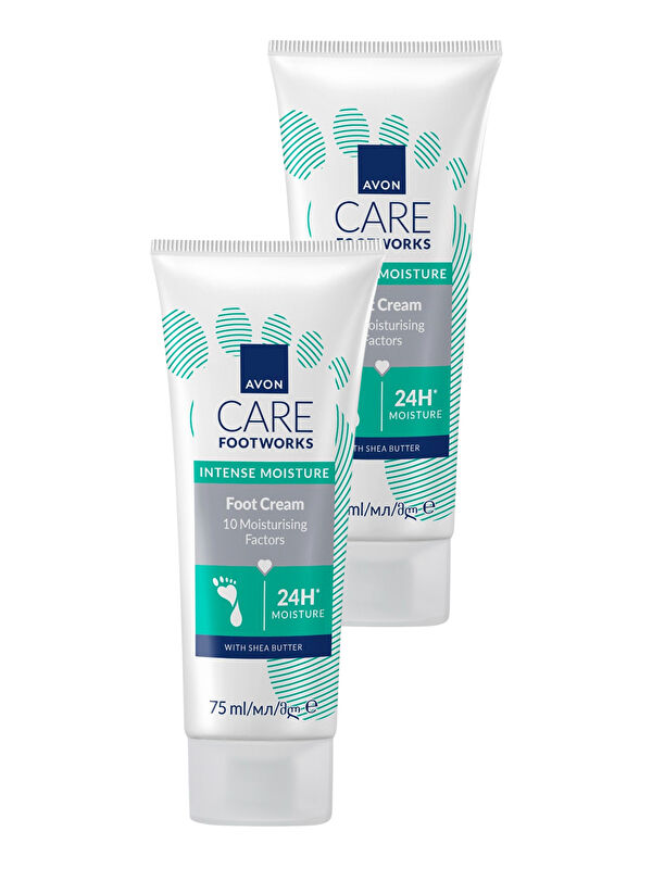 AVON Footworks Yoğun Nemlendirici Ayak Kremi 75ml İkili Paket