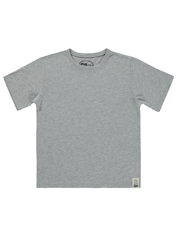 Civil Boys Basic Surf Etiketli 10-13 Yaş Tişört - Gri